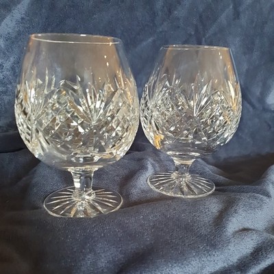'C' Paar Vintage Webb Corbett Kristall Schnaps Gläser / Luftballons - Krone geätzt