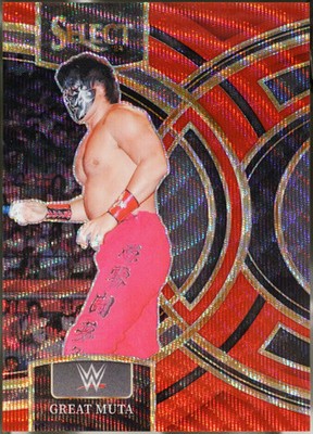 2024 Panini Select WWE - Red Wave Prizms Wrestling Great Muta #167 NM