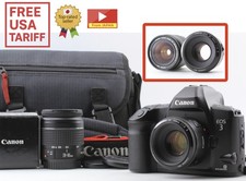 2 Lens Top MINT w/Bag Canon EOS-3 35mm Film Camera 50mm f1.8 II /28-80mm JAPAN