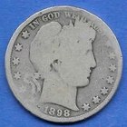 1898 BARBER HALF DOLLAR, OVER 100 YEARS OLD!!!