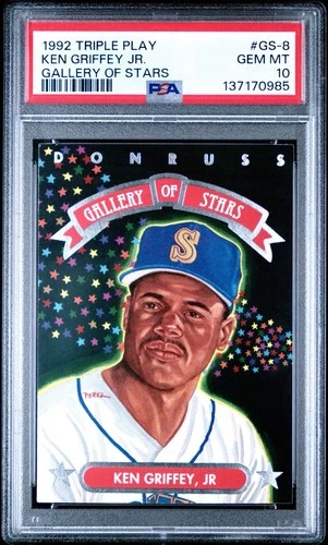Ken Griffey Jr. HoF’er 1992 Triple Play Donruss #GS-8 Gallery Of Stars PSA 10