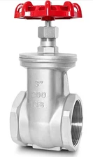 SYWUWV 3” NPT Stainless Steel Gate Valve, Heavy Duty Female X Female Thread Man