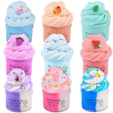 9 Pack Cloud Slime Kit, with Grapes and Watermelon Cute B-9