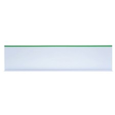 Produce Divider White with Green Trim Plastic Shelf Divider - 30"L x 7"H