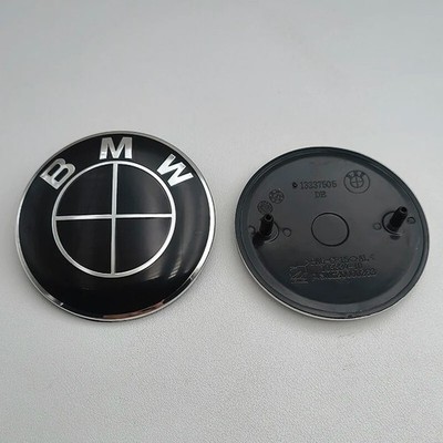 82mm, 74mm Blau, Schwarz Vorne Motorhaube +Hinten Kofferraum Emblem Für BMW
