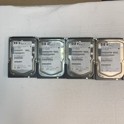 4x HP 72.8 GB 15K RPM wide ultra320 SCSI server hard drive +caddy