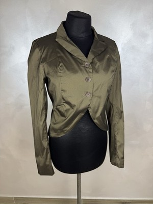 Lilith Women s Blazer Jacket Sable Olive Brown Long Sleeved Collared Sz 40 (M)