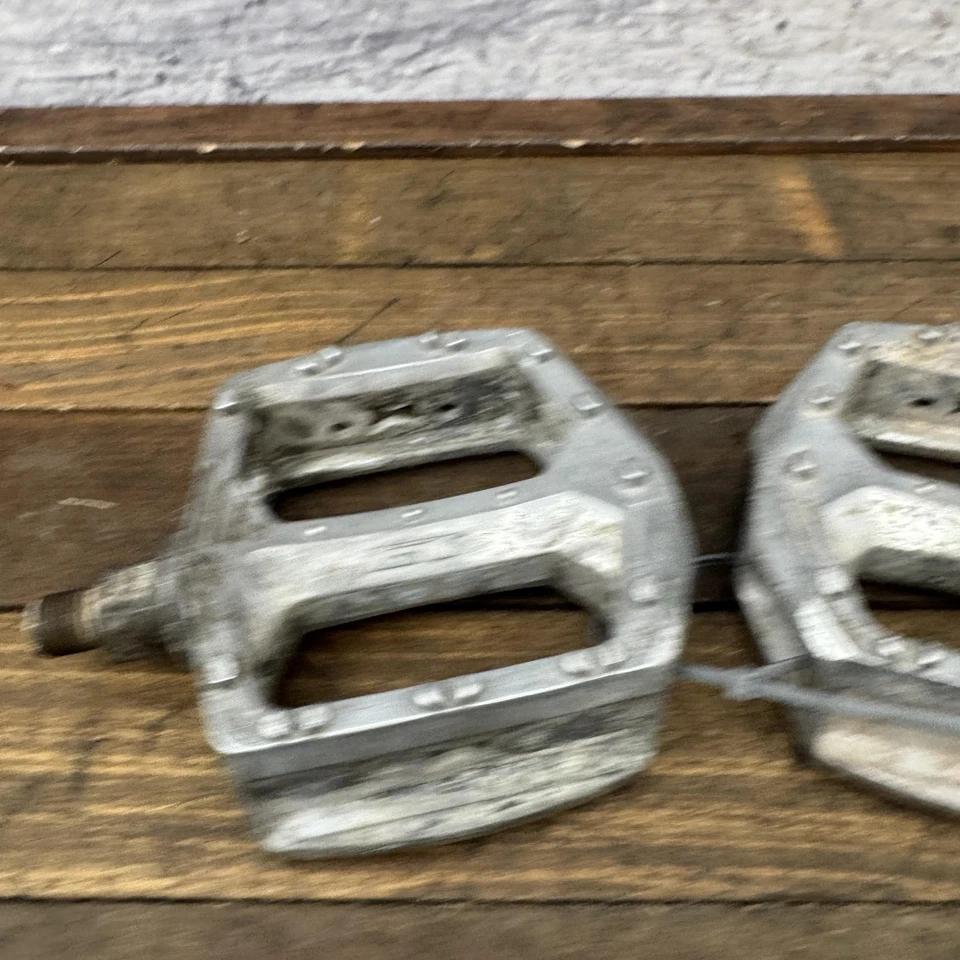 GT Interceptor BMX Platform Pedals 1/2 Silver OPC Pair Old School Freestyle - Image 2 of 4