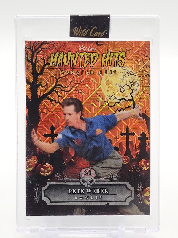 PETE WEBER 2025 WILD CARD HAUNTED HITS MONSTER HUNT ORANGE MOJO 3/3 Q5194