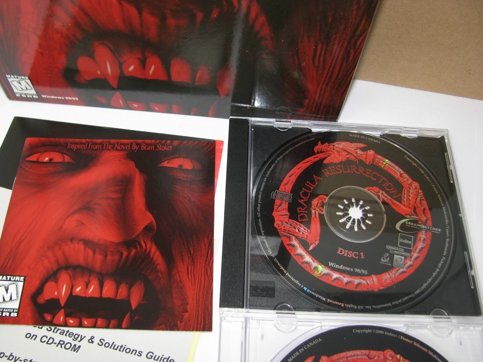 DRACULA RESURRECTION COMPUTER VAMPIRE GAME 2 disc 2000 DREAMCATCHER ...