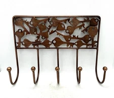 Trades of Hope wall mounted metal key holder copper finish five hooks