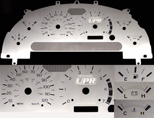 Fits 99-04 FORD MUSTANG V6 STAINLESS STEEL GAUGE FACE KIT - Picture 1 of 1