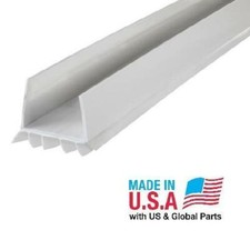WHITE Under Door Seal 1-3/4" x 36" Cinch Easy Slide-On Heavy Duty U-Shape Vinyl
