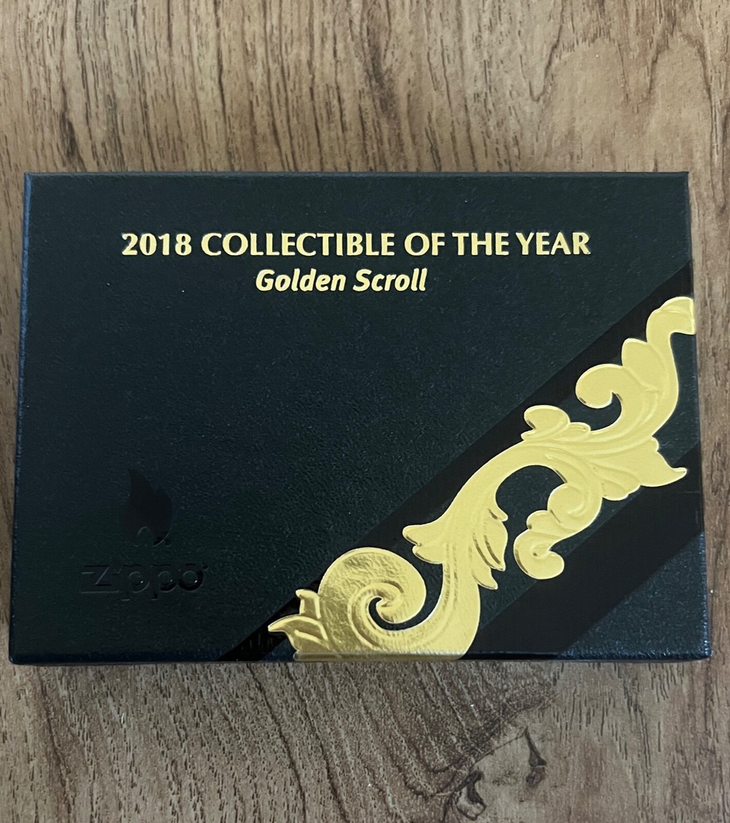 Zippo 2018 Collectible of the Year Golden Scroll Lighter, 29653