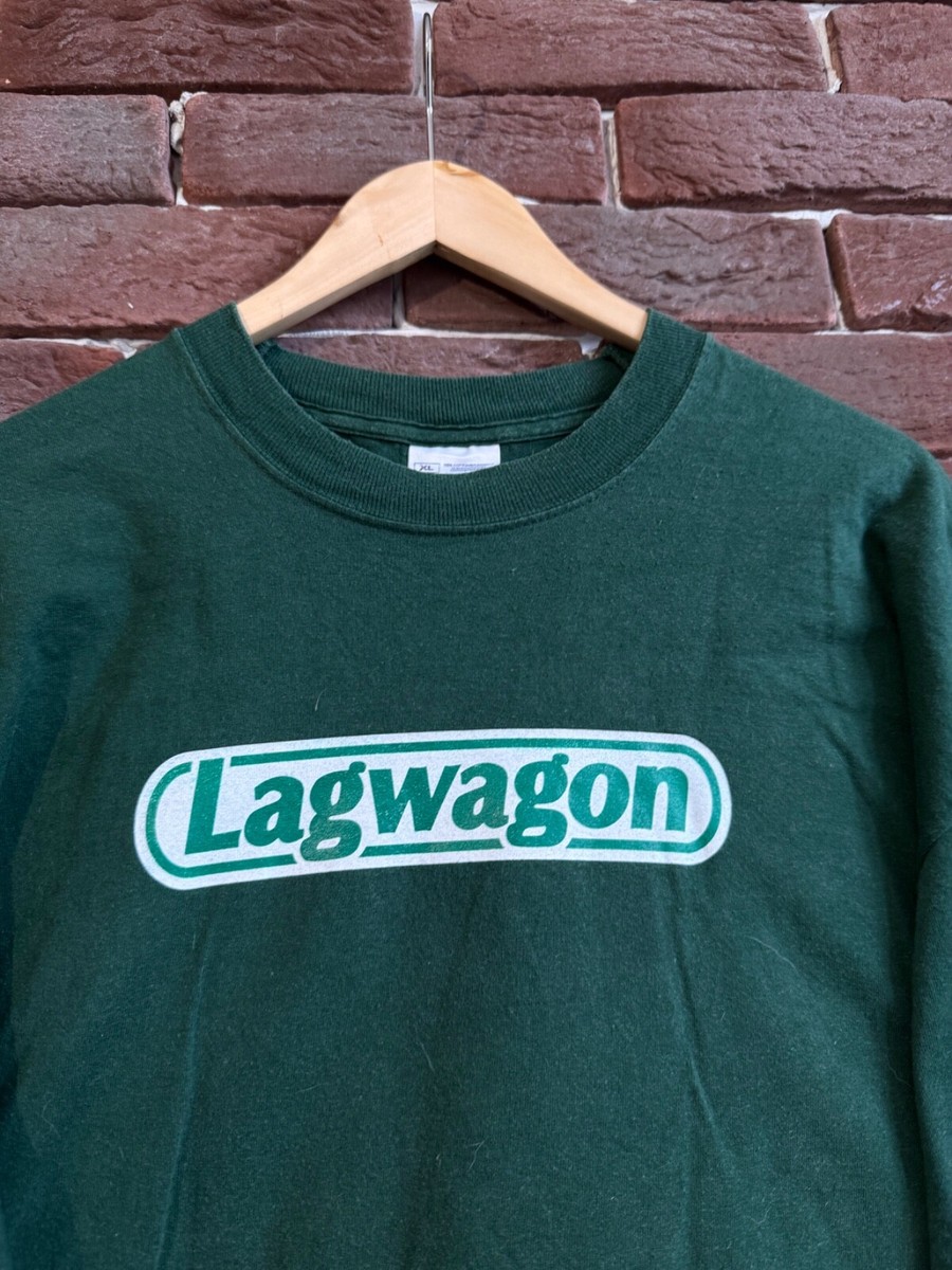T-shirt Vintage 90s Rare Lagwagon - Message 'Everyone Wins On Heroin' - Taille XL - Beige - Occasion Très Bon état