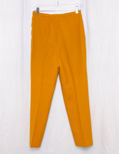 Vintage 1960s Women's EASTMOOR Apricot Orange Shade Trouser Pants Sz 13/14