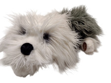 Dakin Lou Rankin English Sheep Dog 18" Gray White Shaggy Plush Soft Stuffed Toy