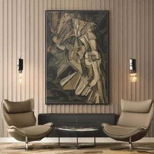 Marcel Duchamp Descending a Staircase Canvas/Poster Wall Art