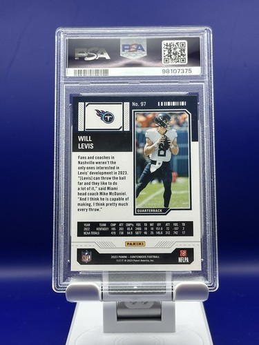 2023 Panini Contenders #97 Will Levis ROOKIE PSA 9 - Picture 2 of 2