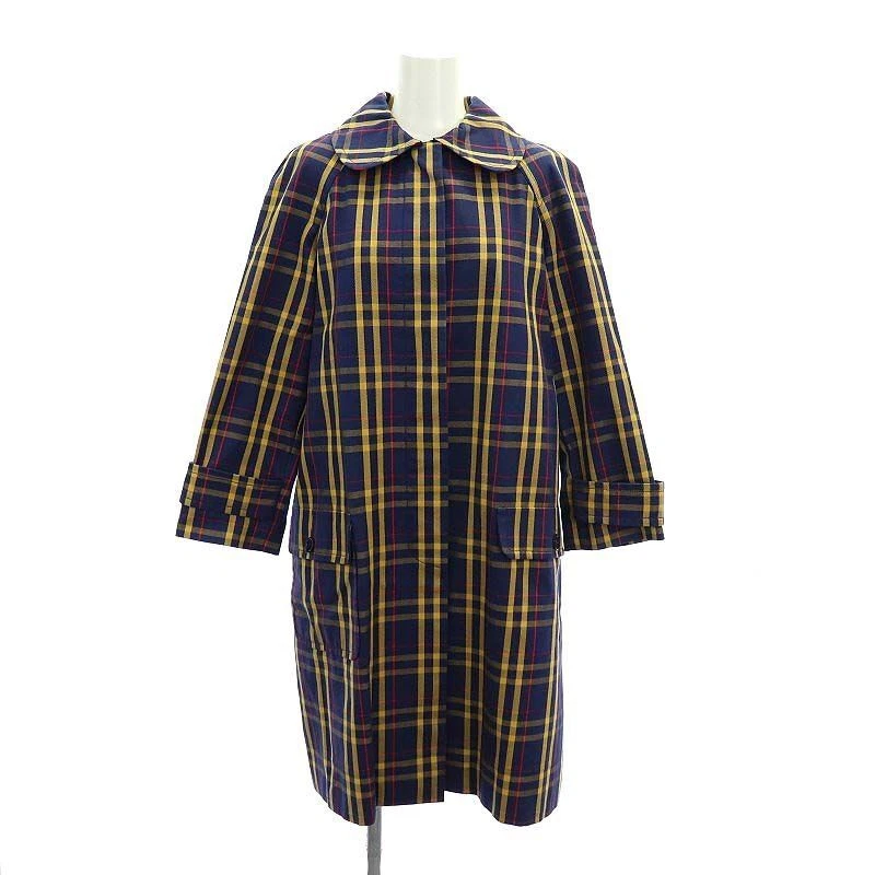 Cappotto Christian Dior vintage modello check blu navy rosso giallo taglia donna