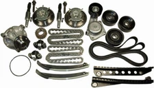 Engine Timing Chain and Accessory Drive Belt Kit with Water Pump 9-0391SBK6A