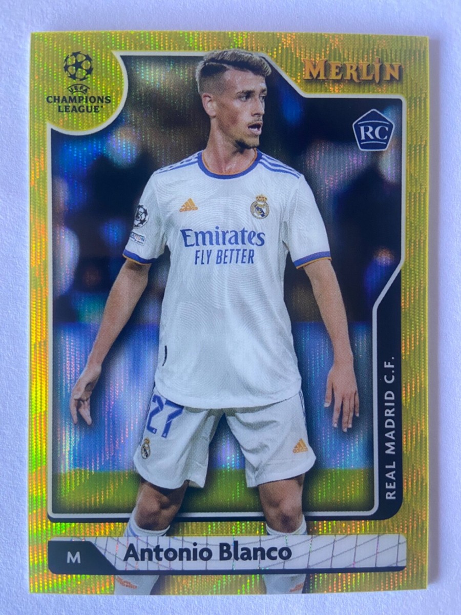 2021-22 Topps Merlin Chrome Antonio Blanco RC Yellow Wave 