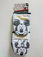 Disney MICKEY MINNIE MOUSE 2Pack Oversized Mini Oven Mitts Pot Holder, Yellow