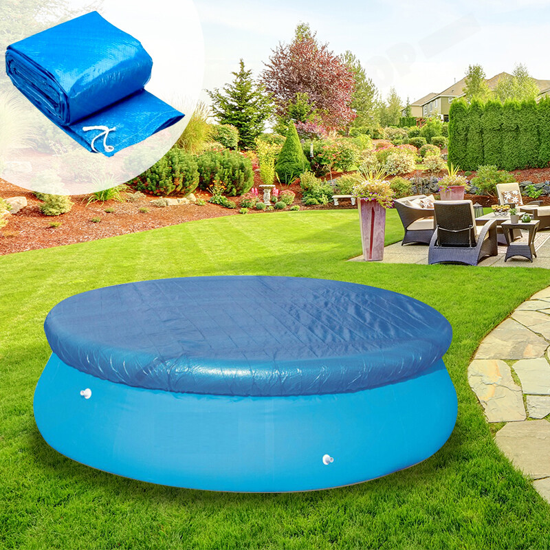 6/10/12ft Round Swimming Pool Cover Lot for Garden Outdoor Paddling