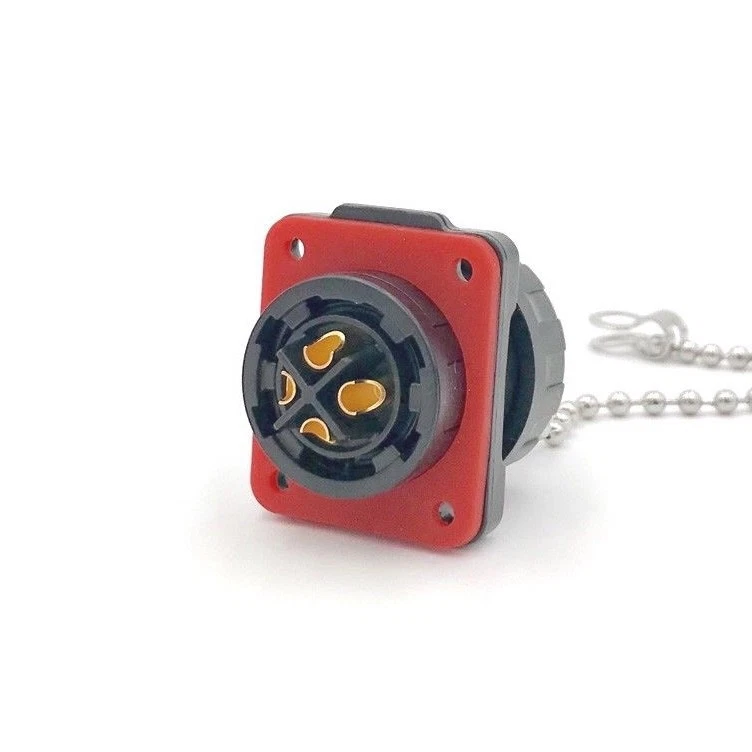 4 Pin Power Signal Circular Connector Male Panel Mount Socket Waterproof IP67  - Image 2 of 4