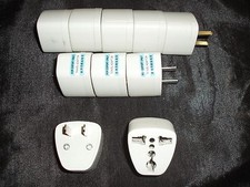 Lot of 10 AC electrical adapter for 3 plug AU EU China Asian adapters to USA US