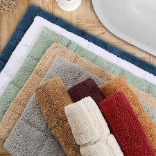 Checkered Geometric Soft Bath Rug Set