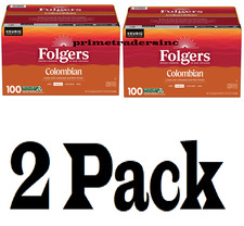2 Pack - Folgers Medium Roast K-Cup Coffee Pods, 100 Colombian, 100 ct.