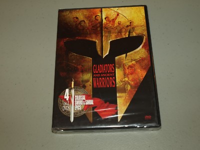 Gladiators and Ancient Warriors (2 DVD SET) 4 Colossal Sword & Sandal Epics  NEW