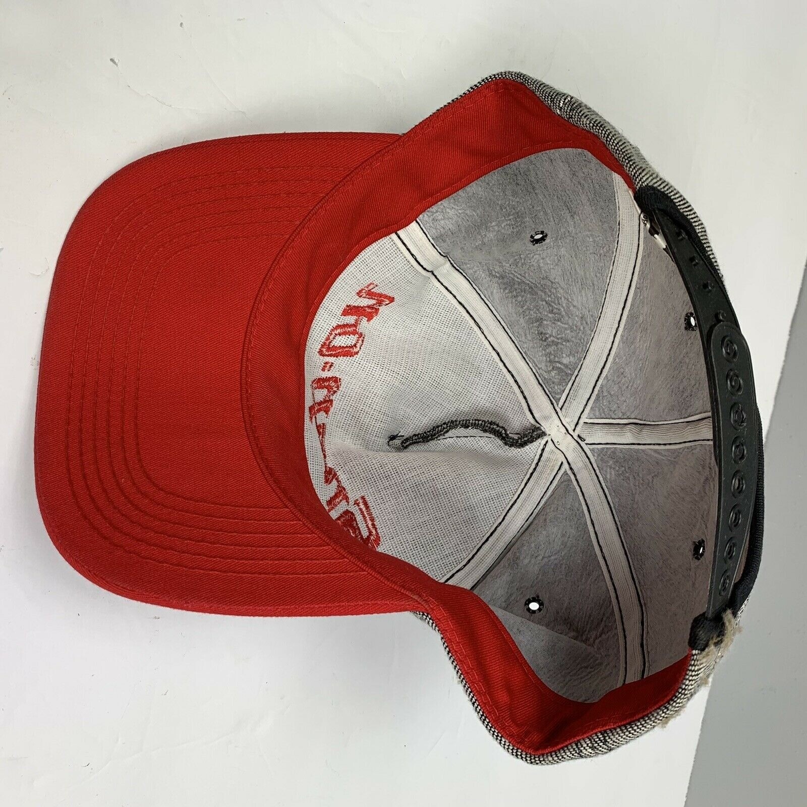 Snap On Snapback Hat Official Licensed Gray Red B… - image 4