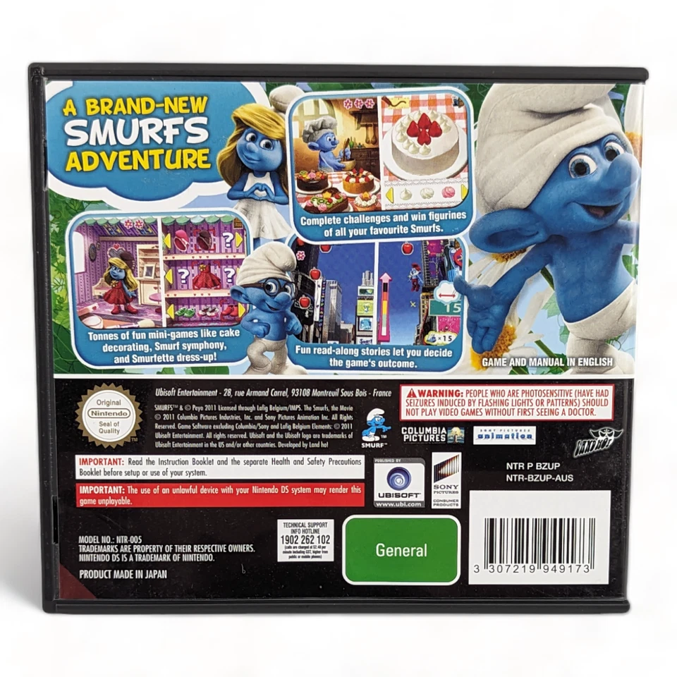 The Smurfs - Nintendo 3DS PAL - Complete Game - Image 2 of 3