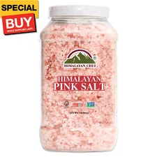 Himalayan Pink Salt Coarse, Cooking Excellence & Natural Salt-Plastic Jar 5lbs, 