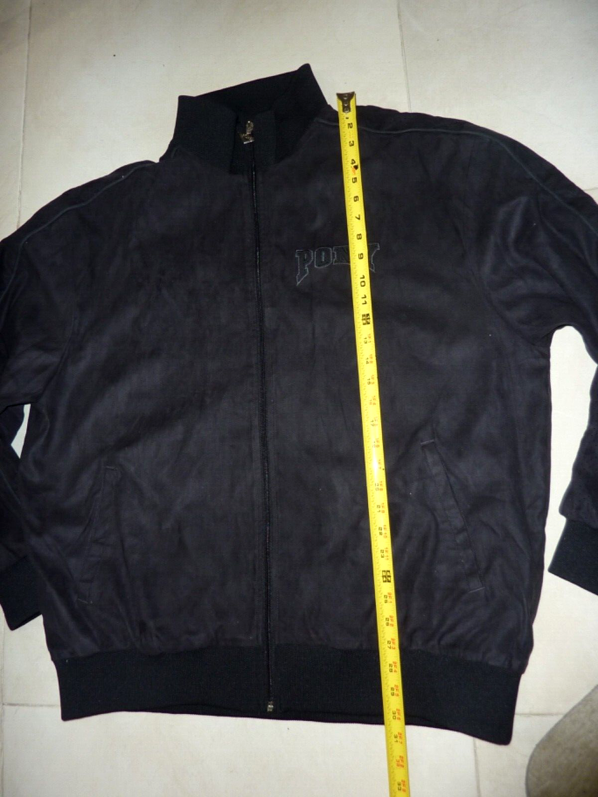 VINTAGE Y2K NUOVO PONY GIACCA UOMO TAGLIA XL NERO