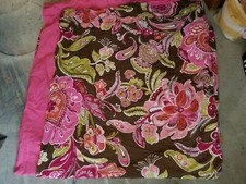Pottery Barn Teen "Brown Floral" Reversible Twin Duvet Sham