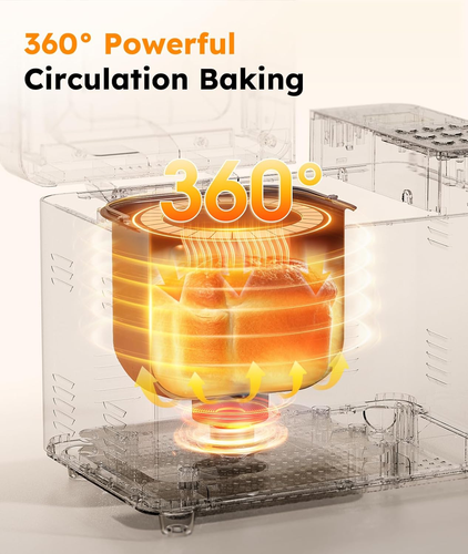 2 Pfund Brotbackautomat Maschine, 17 in 1 Automatische Edelstahl Brotmaschine, Nicht-S - Bild 3 von 12