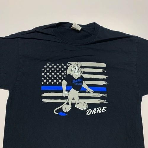 DARE T Shirt Men Medium Blue Drug Abuse 