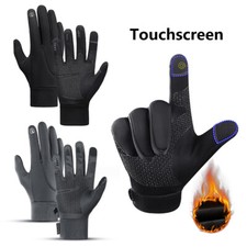 Men Winter Thermal Windproof Touch Screen Anti-Slip Warm Gloves for Cold Weather