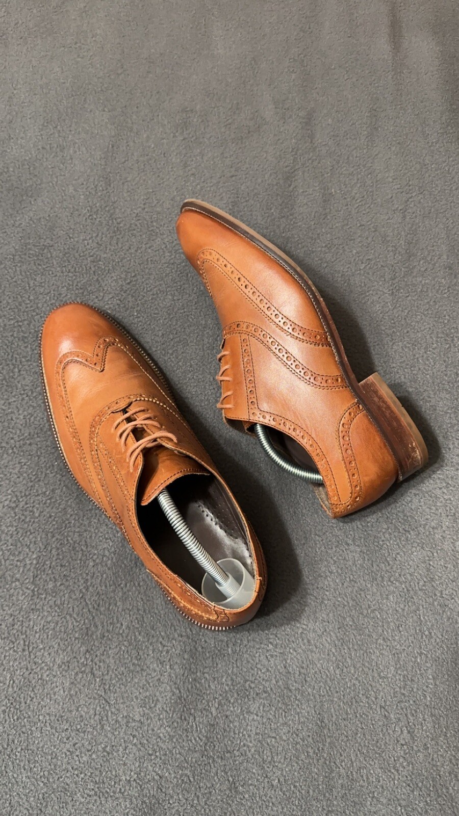 SAOLA Scarpe da uomo Cole Haan Williams Wingtip II Brogue Oxford marrone chiaro Grand.Øs taglia 9 5