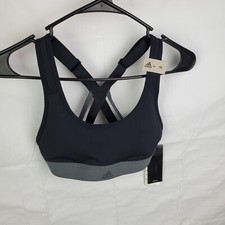 Adidas Shirt Womens 32A Black Don't Rest Perfect Fit Sports Bra Athletic Gym New