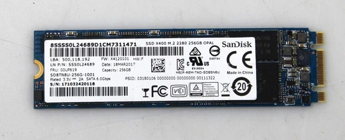 1pc SanDisk SSD Solid State Drive X400 M.2 2280 256GB Laptop Tested Working Used