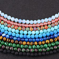 4mm 6mm 8mm 10mm Wholesale Natural Stone Round Spacer Making Loose Bead Bracelet