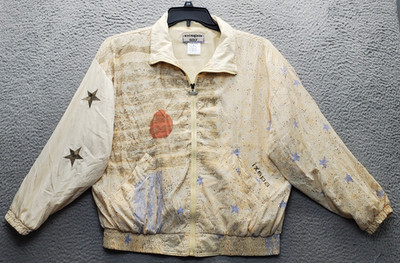 Vintage IXSPA Golf Jacket Women S Multi Performance Star Paint Splatter Full Zip