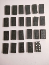 Rare VTG Coca-Cola Domino Set Black & White Embossed Bottle Logo Soda  Dominos