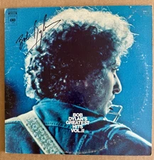 BOB DYLAN HAND SIGNED LP ALBUM RECORD VINYL GREATEST HITS VOL II 60'S FOLK MUSIC