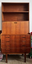 Vintage MCM Teak Bureau Desk Bookcase by Turnidge of London – Mid Century Modern