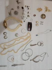 Lot of Vintage Costume Jewelry--Necklaces, Pearls, Earrings, Brooches